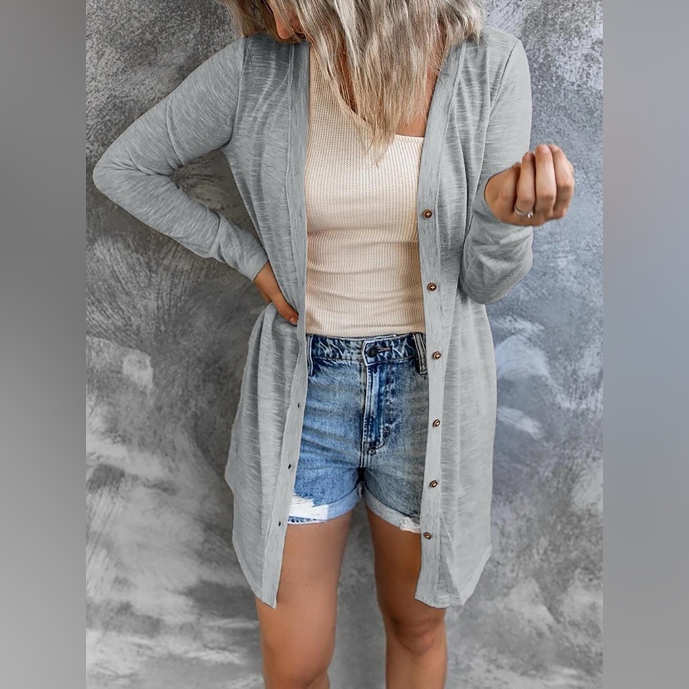 Lightweight Button-Down Cardigan - Picture 10 of 12